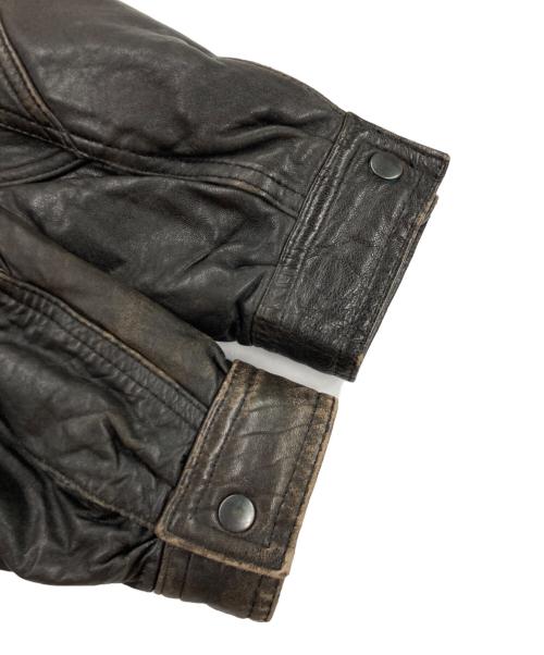 san mirage（サンミラージュ）san mirage (サンミラージュ) ラムレザーボンバーブルゾン ブラック サイズ:Lの古着・服飾アイテム