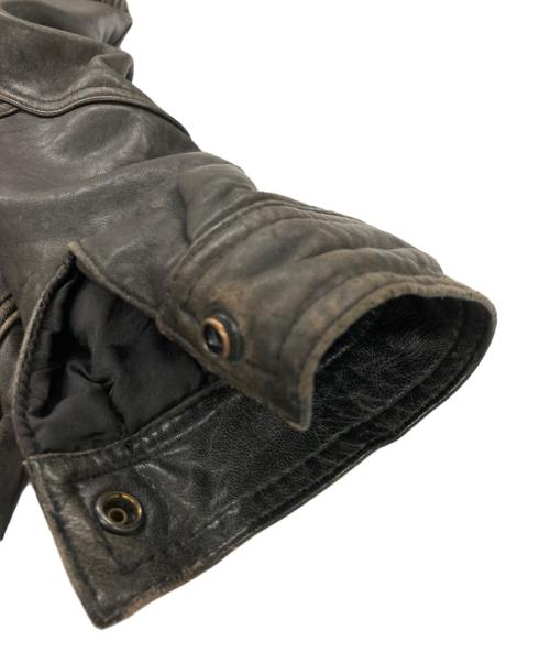 san mirage（サンミラージュ）san mirage (サンミラージュ) ラムレザーボンバーブルゾン ブラック サイズ:Lの古着・服飾アイテム