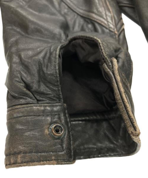san mirage（サンミラージュ）san mirage (サンミラージュ) ラムレザーボンバーブルゾン ブラック サイズ:Lの古着・服飾アイテム