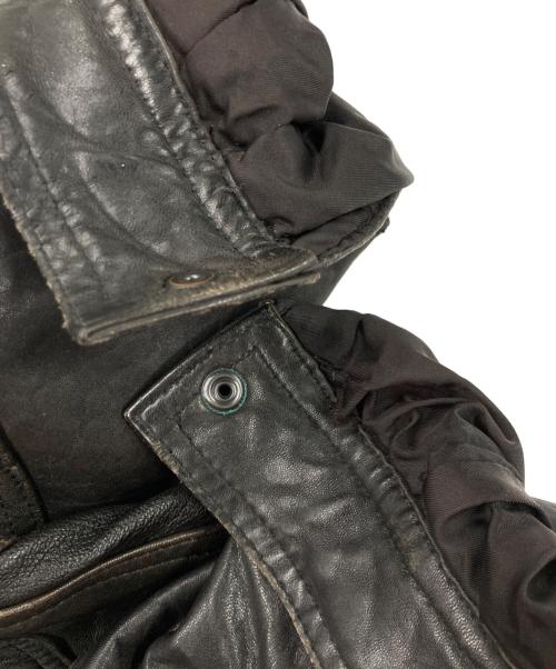 san mirage（サンミラージュ）san mirage (サンミラージュ) ラムレザーボンバーブルゾン ブラック サイズ:Lの古着・服飾アイテム