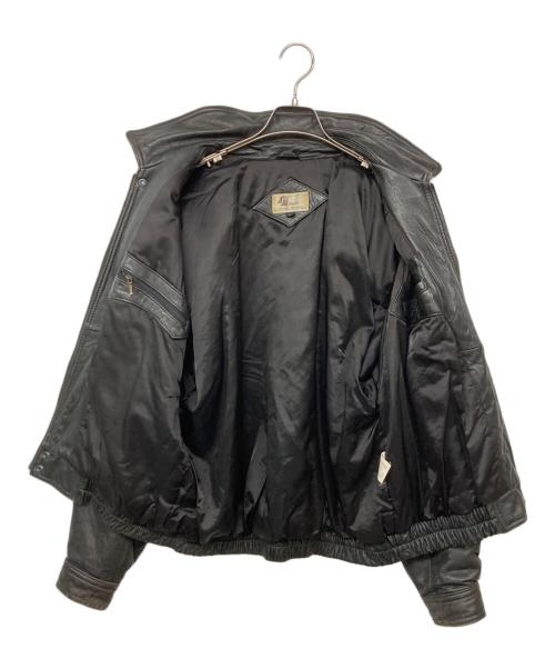 san mirage（サンミラージュ）san mirage (サンミラージュ) ラムレザーボンバーブルゾン ブラック サイズ:Lの古着・服飾アイテム