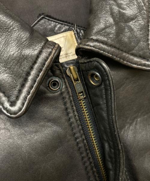 san mirage（サンミラージュ）san mirage (サンミラージュ) ラムレザーボンバーブルゾン ブラック サイズ:Lの古着・服飾アイテム