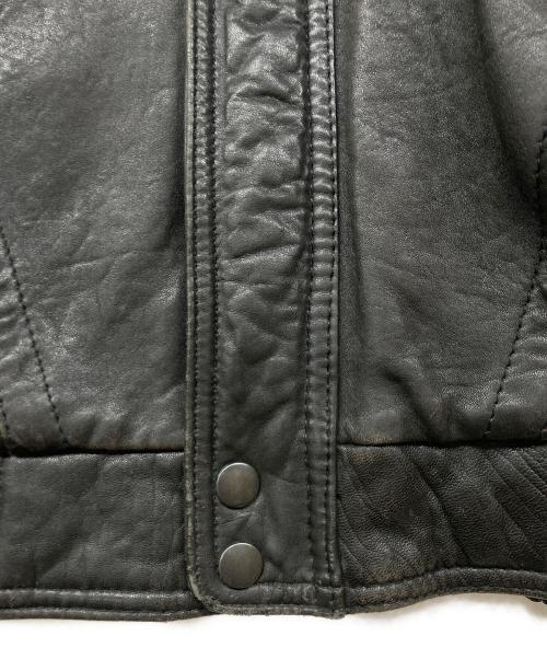 san mirage（サンミラージュ）san mirage (サンミラージュ) ラムレザーボンバーブルゾン ブラック サイズ:Lの古着・服飾アイテム