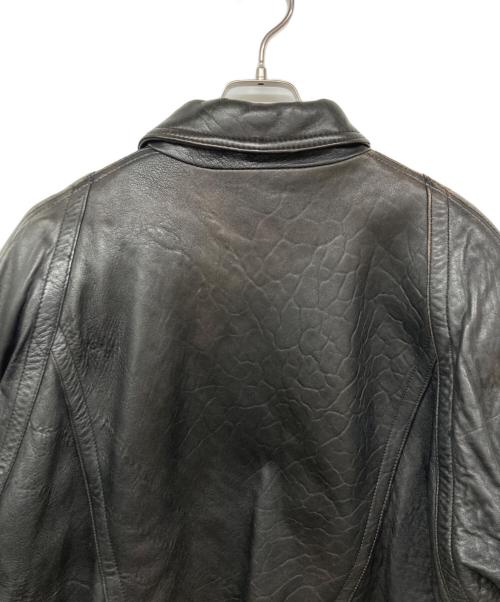 san mirage（サンミラージュ）san mirage (サンミラージュ) ラムレザーボンバーブルゾン ブラック サイズ:Lの古着・服飾アイテム