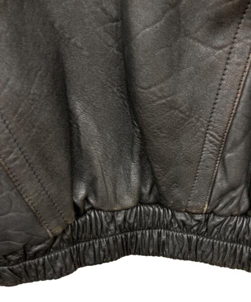 san mirage（サンミラージュ）san mirage (サンミラージュ) ラムレザーボンバーブルゾン ブラック サイズ:Lの古着・服飾アイテム