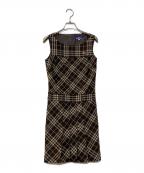 BURBERRY BLUE LABELバーバリー ブルー レーベル）の古着「ノバチェックノースリーブワンピース」｜ブラウン
