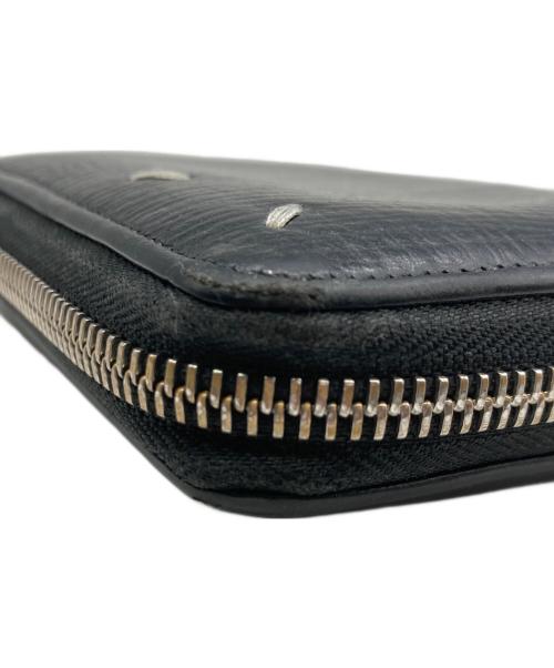 Maison Margiela（メゾンマルジェラ）Maison Margiela (メゾンマルジェラ) 2つ折りラウンドファスナ―ウォレット ブラックの古着・服飾アイテム