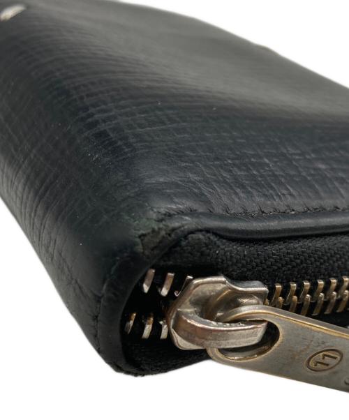 Maison Margiela（メゾンマルジェラ）Maison Margiela (メゾンマルジェラ) 2つ折りラウンドファスナ―ウォレット ブラックの古着・服飾アイテム