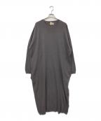 YOHJI YAMAMOTOヨウジヤマモト）の古着「YOHJI YAMAMOTO　ウールニットロングワンピース」｜グレー