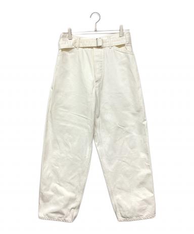 COMOLI コモリ パンツ（その他） L 白 【古着】【中古】【送料無料】 中古・古着通販】COMOLI (コモリ) デニム ベルテッドパンツ ホワイト
