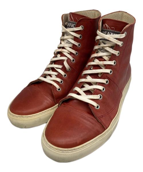 OFFICINE CREATIVE（オフィチーネクリエイティブ）OFFICINE CREATIVE (オフィチーネクリエイティブ) レザーハイカットスニーカー ブラウン サイズ:表記なしの古着・服飾アイテム