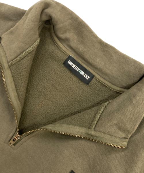 GOD SELECTION XXX（ゴッド セレクション トリプルエックス）GOD SELECTION XXX (ゴッド セレクション トリプルエックス) ハーフジップスウェット グリーン サイズ:Sの古着・服飾アイテム