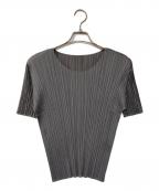 PLEATS PLEASEプリーツプリーズ）の古着「Basics プリーツTEE」｜グレー