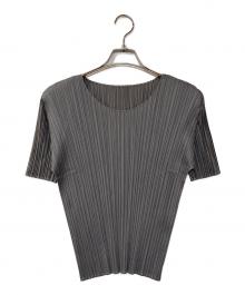 PLEATS PLEASE（プリーツプリーズ）の古着「Basics プリーツTEE」｜グレー