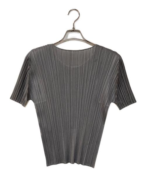 PLEATS PLEASE（プリーツプリーズ）PLEATS PLEASE (プリーツプリーズ) Basics プリーツTEE グレー サイズ:3の古着・服飾アイテム