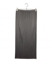 PLEATS PLEASE（プリーツプリーズ）の古着「BASICSプリーツスカート」｜グレー