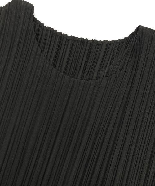 PLEATS PLEASE（プリーツプリーズ）PLEATS PLEASE (プリーツプリーズ) 七分 プリーツカットソー ブラック サイズ:3の古着・服飾アイテム