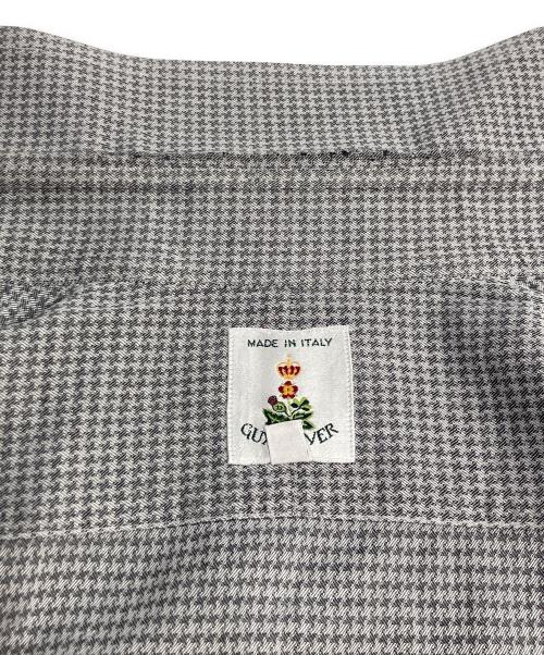 GUY ROVER（ギローバー）GUY ROVER (ギローバー) ハウンドトゥース ドレスシャツ グレー サイズ:39 15 1/2の古着・服飾アイテム