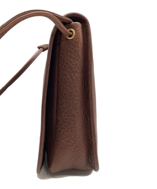 SLOW&CO（スロウアンドコー）SLOW&CO (スロウアンドコー)  Bono  Flap Vertical Shoulder Bag / ターンロック レザーショルダーバッグ ブラウンの古着・服飾アイテム