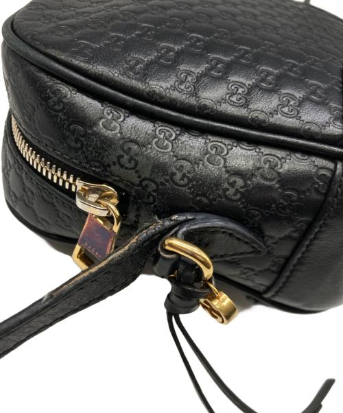 GUCCI（グッチ）GUCCI (グッチ) マイクログッチシマ ショルダーバッグ ブラックの古着・服飾アイテム