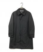 BURBERRY BLACK LABELバーバリーブラックレーベル）の古着「ステンカラーコート 裏チェック BMA06-704-09」｜ブラック