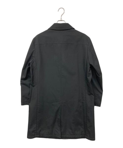 BURBERRY BLACK LABEL（バーバリーブラックレーベル）BURBERRY BLACK LABEL (バーバリーブラックレーベル) ステンカラーコート 裏チェック BMA06-704-09 ブラック サイズ:Lの古着・服飾アイテム