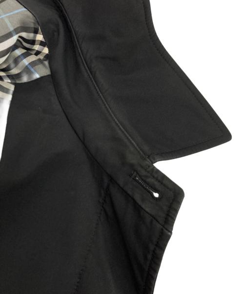 BURBERRY BLACK LABEL（バーバリーブラックレーベル）BURBERRY BLACK LABEL (バーバリーブラックレーベル) ステンカラーコート 裏チェック BMA06-704-09 ブラック サイズ:Lの古着・服飾アイテム