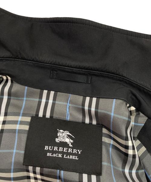 BURBERRY BLACK LABEL（バーバリーブラックレーベル）BURBERRY BLACK LABEL (バーバリーブラックレーベル) ステンカラーコート 裏チェック BMA06-704-09 ブラック サイズ:Lの古着・服飾アイテム