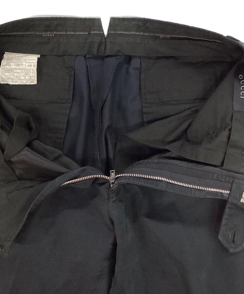 GUCCI（グッチ）GUCCI (グッチ) コットンスラックス トムフォード期 75GCF2　 ブラック サイズ:48Rの古着・服飾アイテム
