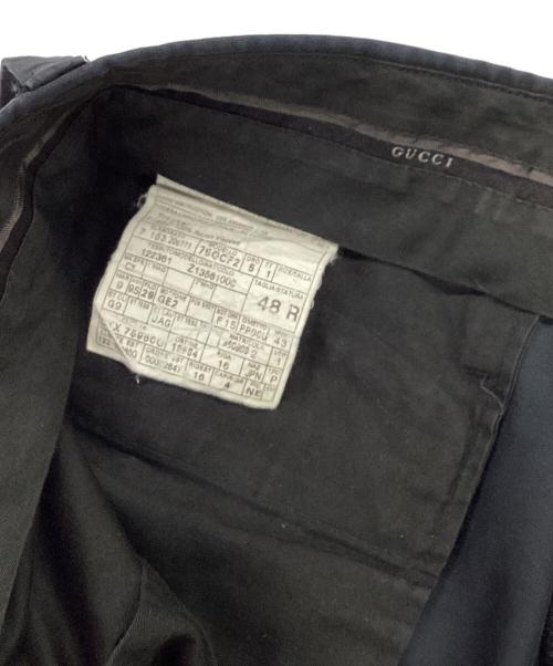 GUCCI（グッチ）GUCCI (グッチ) コットンスラックス トムフォード期 75GCF2　 ブラック サイズ:48Rの古着・服飾アイテム