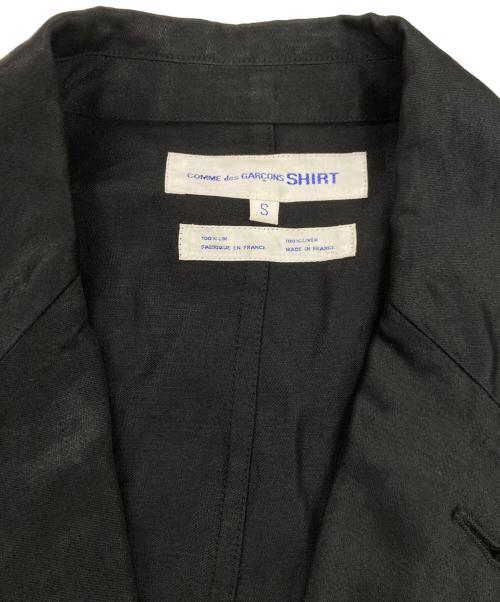 COMME des GARCONS SHIRT（コムデギャルソンシャツ）COMME des GARCONS SHIRT (コムデギャルソンシャツ) リネンジャケット ブラック サイズ:Sの古着・服飾アイテム