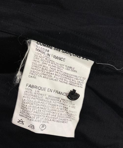COMME des GARCONS SHIRT（コムデギャルソンシャツ）COMME des GARCONS SHIRT (コムデギャルソンシャツ) リネンジャケット ブラック サイズ:Sの古着・服飾アイテム