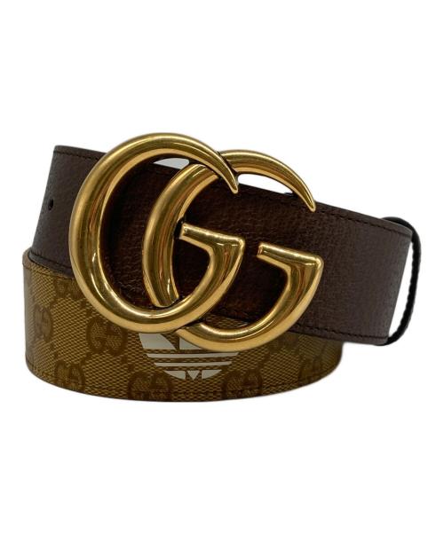 adidas（アディダス）adidas (アディダス) GUCCI (グッチ) GG Marmont Belt / グッチ×アディダス GGマーモント レザー ベルト  ベージュ サイズ:75・30の古着・服飾アイテム