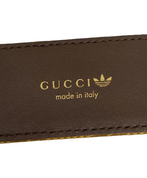 adidas（アディダス）adidas (アディダス) GUCCI (グッチ) GG Marmont Belt / グッチ×アディダス GGマーモント レザー ベルト  ベージュ サイズ:75・30の古着・服飾アイテム