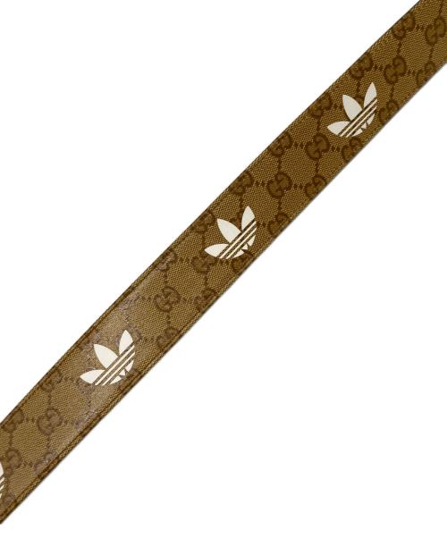 adidas（アディダス）adidas (アディダス) GUCCI (グッチ) GG Marmont Belt / グッチ×アディダス GGマーモント レザー ベルト  ベージュ サイズ:75・30の古着・服飾アイテム