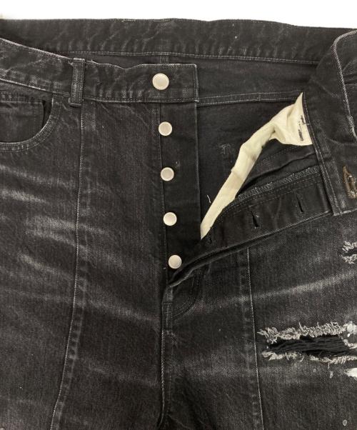 SUBLATIONS（サブレーションズ）SUBLATIONS (サブレーションズ) WIDE SEAM DENIM BAGGY PANTS / ワイド シーム デニム バギーパンツ ブラック サイズ:3の古着・服飾アイテム