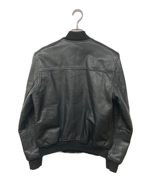 GAP（ギャップ）GAP (ギャップ) カウレザーブルゾン レザーボンバージャケット ブラック サイズ:Sの古着・服飾アイテム