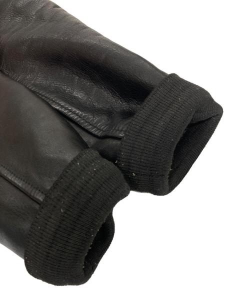 GAP（ギャップ）GAP (ギャップ) カウレザーブルゾン レザーボンバージャケット ブラック サイズ:Sの古着・服飾アイテム