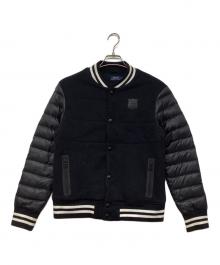 POLO RALPH LAUREN（ポロ・ラルフローレン）の古着「down sleeve sweat jumper ダウンスイッチスタジャン」｜ブラック