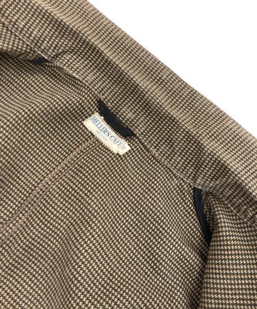 Heller's cafe（ヘラーズカフェ）Heller's cafe (ヘラーズカフェ) 千鳥格子カバーオール/ジャケット HELLER'S CAFE ブラウン サイズ:38の古着・服飾アイテム