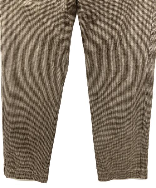 Heller's cafe（ヘラーズカフェ）HELLER'S CAFE (ヘラーズカフェ) 千鳥格子パンツ ブラウン サイズ:30の古着・服飾アイテム