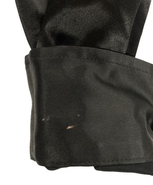 DIESEL（ディーゼル）DIESEL (ディーゼル) Ricco Logo Embroidered Satin Shirt ブラック サイズ:48の古着・服飾アイテム