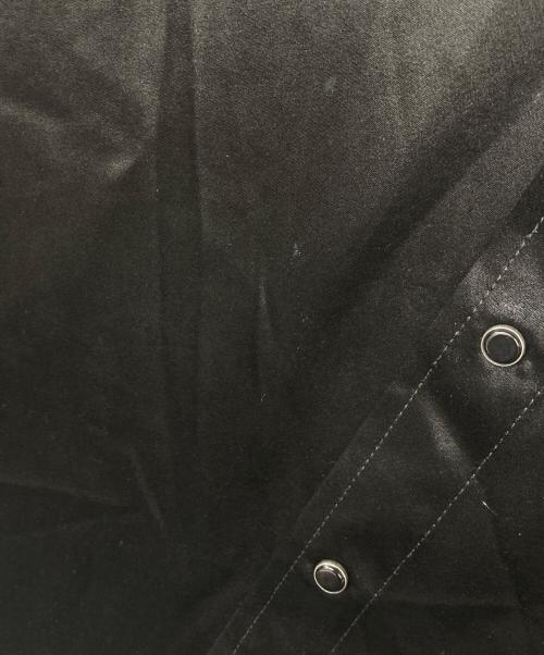 DIESEL（ディーゼル）DIESEL (ディーゼル) Ricco Logo Embroidered Satin Shirt ブラック サイズ:48の古着・服飾アイテム