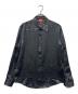 DIESEL（ディーゼル）の古着「Ricco Logo Embroidered Satin Shirt」｜ブラック