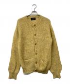 UNUSEDアンユーズド）の古着「mohair crew neck cardigan / モヘヤクルーネックカーディガン」｜イエロー