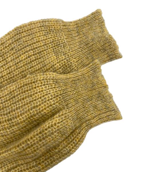 UNUSED（アンユーズド）UNUSED (アンユーズド) mohair crew neck cardigan / モヘヤクルーネックカーディガン イエロー サイズ:2の古着・服飾アイテム