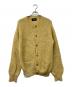 UNUSED（アンユーズド）の古着「mohair crew neck cardigan / モヘヤクルーネックカーディガン」｜イエロー