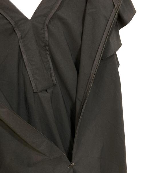 ESTNATION（エストネーション）ESTNATION (エストネーション) ギャザーフリルワンピース ブラック サイズ:36の古着・服飾アイテム