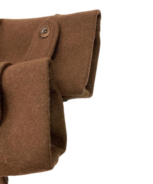 WAREHOUSE（ウエアハウス）WAREHOUSE (ウエアハウス) レザーパイピングPコート ブラウン サイズ:36の古着・服飾アイテム