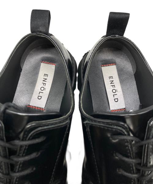 ENFOLD（エンフォルド）ENFOLD (エンフォルド) EIGHT-HOLES LACE-UP SHOES ブラック サイズ:38の古着・服飾アイテム